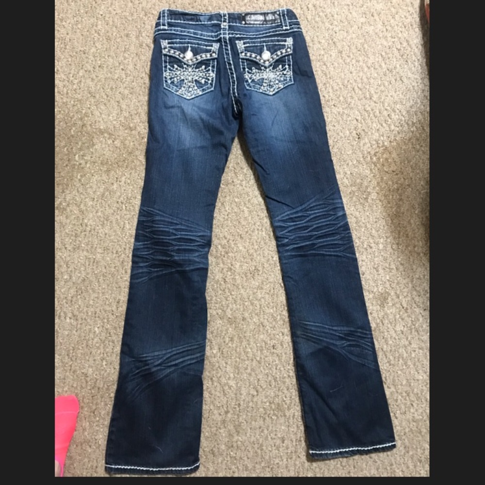 LA Idol darkwash cross jeans